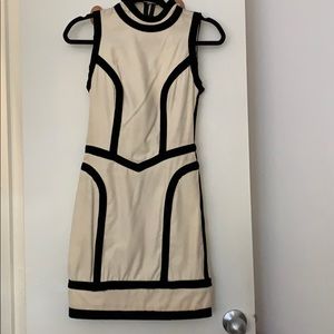 Moschino mini dress white with black velvet